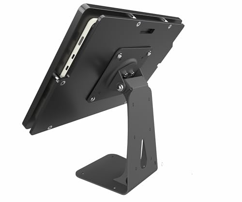 Anti-Theft Acrylic Case with 360 Rotate 180 Swivel Metal Desktop Stand for MS Surface Pro 3/4/5/6/7 Tablet (Black) - color: Black, size: Surface Pro 3/4/5/6/7