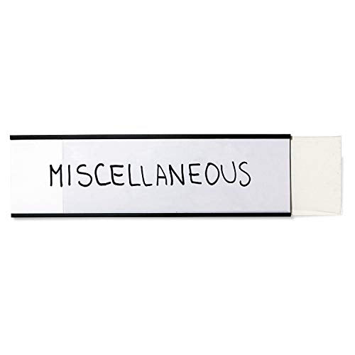 SmartSign Magnetic 'C' Channel Label Holders | 2.5" x 8" Pack of 10 - size: 2.5" x 8"