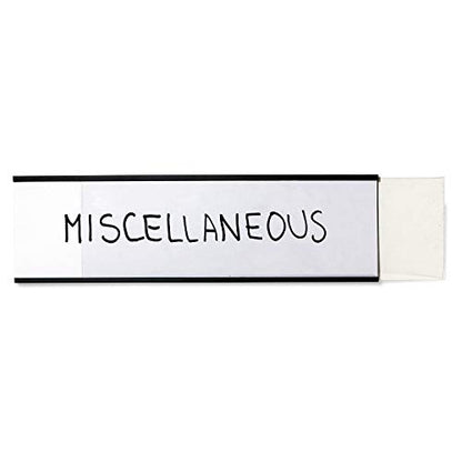SmartSign Magnetic 'C' Channel Label Holders | 2.5" x 8" Pack of 10 - size: 2.5" x 8"