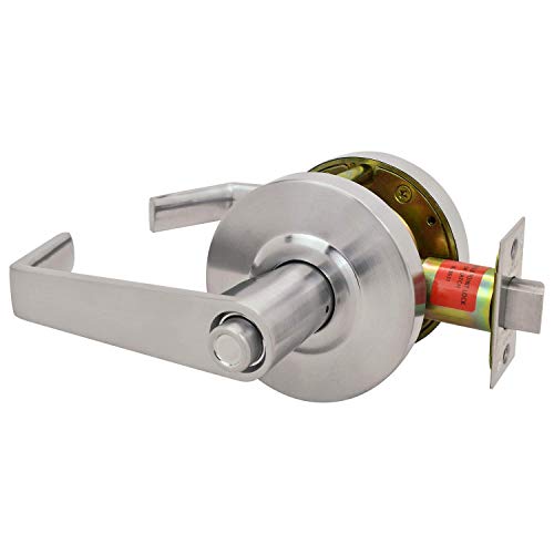 Nuk3y Azure Grade 2 Commercial Duty Cylindrical Lever Lockeset, ADA, UL Rated, Satin Chrome US26D (Privacy) - size: Privacy