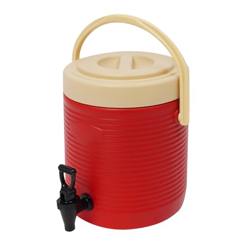 Insulated Hot Beverage Dispenser for Parties, 2.5 Gallon Ice and Hot Drink Dispenser with Spout, Portable Water Dispenser for Coffee Chocolate Tea Milk Cocoa (Red, 2.5 Gallon) - color: Red, size: 2.5 Gallon