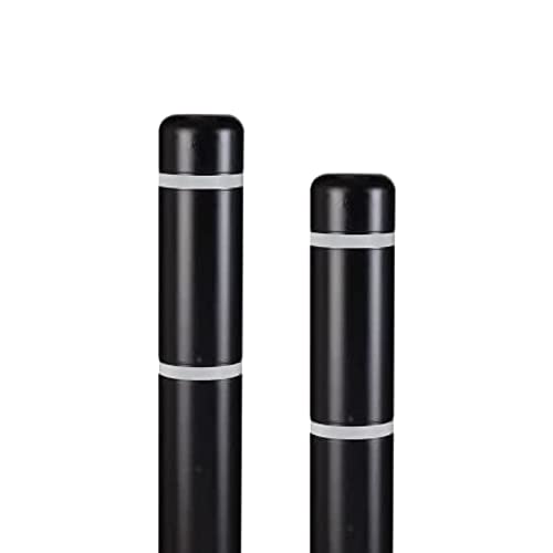BollardGard 4" x 52" 2-Pack Bollard Cover - Innoplast (Black White Tape) - color: Black White Tape, size: 2-Pack