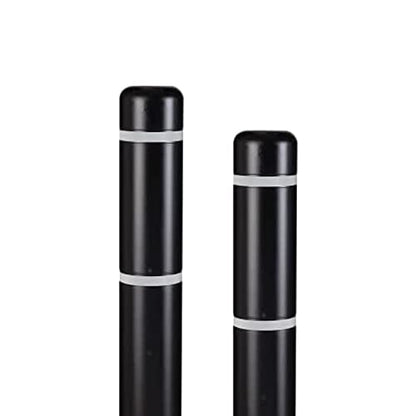 BollardGard 4" x 52" 2-Pack Bollard Cover - Innoplast (Black White Tape) - color: Black White Tape, size: 2-Pack