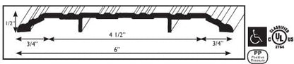 Aluminum Thresholds Extra Width 5"-6"-7"-8" Inch - Residential/Commercial use. Saddle/Handicap Easy Installing and Accessible/Fireproof Rated high-Quality (6"x36") - size: 6"x36"