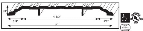 Aluminum Thresholds Extra Width 5"-6"-7"-8" Inch - Residential/Commercial use. Saddle/Handicap Easy Installing and Accessible/Fireproof Rated high-Quality (6"x36") - size: 6"x36"