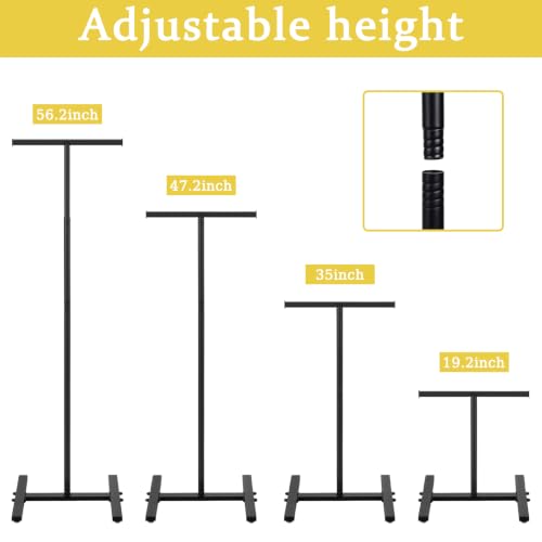 56 Inch Shopping Bag Rack Stand, Adjustable Freestanding Tote Bag Holder Display Rack for Plastic Bags, Reusable Grocery Bags, Handbags, Storage Organizer for Kitchen, Pantry, Laundry Room
