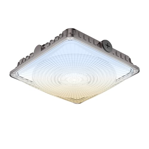 100W LED Canopy Lights Selectable Wattage 100/80/60W 3CCT IP65 - size: 100W-1pack