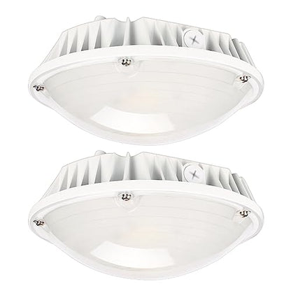 Round LED Canopy Light, 30/40/60W Selectable, 5000K, Surface Mount