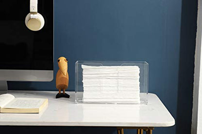 IEEK Paper Towel Dispenser Wall Mount Acrylic Paper Towel Holder for Bathroom Office and Kitchen,Hand Towel Dispenser Fits Multi-Fold Paper Towel,C-Fold, Zfold,Tri fold Paper Towels,Clear - color: Clear