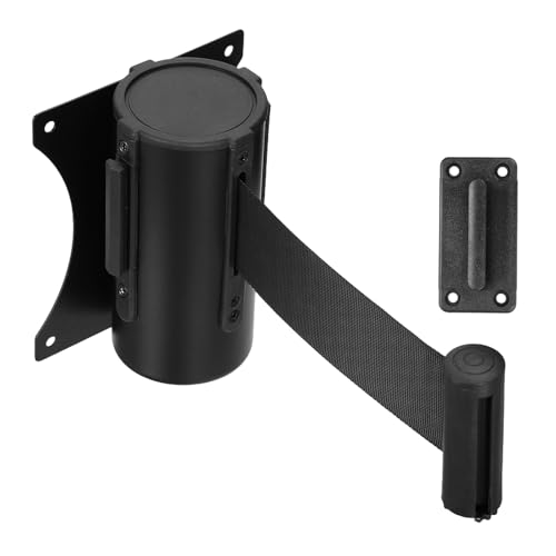 PATIKIL Fixed Wall Mount Retractable Belt Barrier 16 Feet, Black 1 Pcs - color: Black, size: 16 Feet