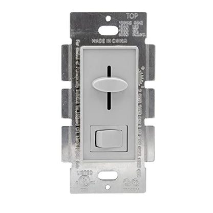Maxxima LED Dimmer Electrical Light Switch, Gray, 3-Way/Single Pole Use - color: Gray
