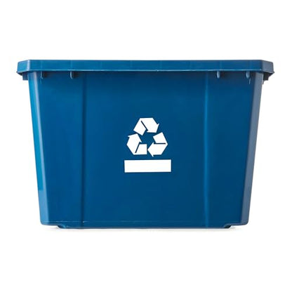 Gracious Living 17 Gallon/64 Litre Curbside Blue Box Recycling Bin, 12 Pack - size: 12 Pack