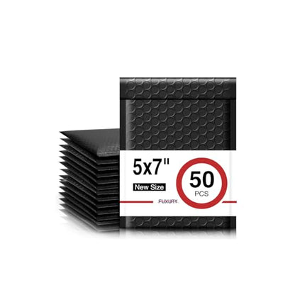 Fuxury Bubble Mailers 5x8.6" 50 Pack Black Waterproof Padded Envelopes - color: Black, size: 5x8.6" 50PC