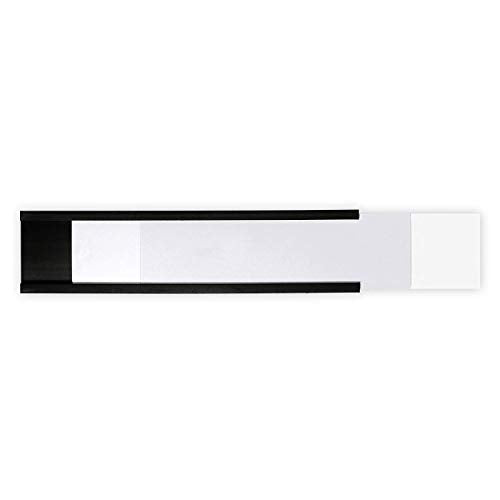 SmartSign Magnetic 'C' Channel Label Holders for Metal Racks and Shelves | 1" x 4" Pack of 25 - size: 1" x 4"