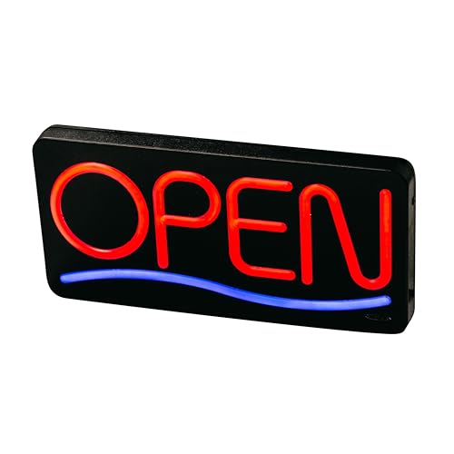 Newon LED Open Sign with 6.5-Inch Font, 3 Color Wave, and Flashing Effects (4783) - style: 6.5 Inch Font