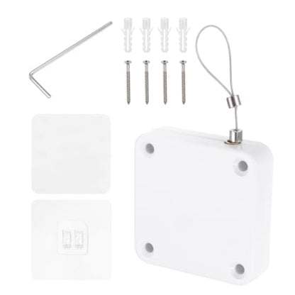 PATIKIL Automatic Sliding Screen Door Closer 3.2 Ft 1000g/10N White 1 Set - color: White, size: 3.2 Ft, 1000g/10N