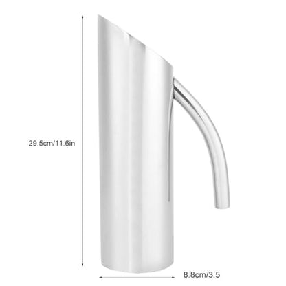 1.6L Large Capacity Stainless Steel Water Pitcher Leak-Proof Spout with Ergonomic Handle Cold Drink Jug for Bar & Restaurant