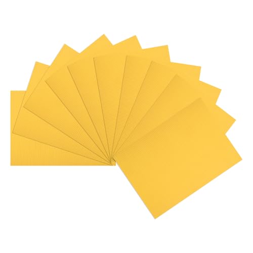 uxcell 10pcs Corrugated Cardboard Paper Sheets,Golden Yellow,14 inch x 10inch,for Craft and DIY Projects - color: Golden Yellow, size: 14inch x 10inch