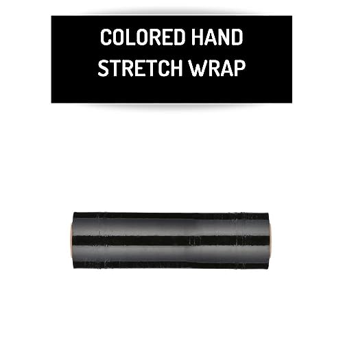 PSBM Dark Black Stretch Wrap, 96 Rolls 18 Inch x 1000 Feet 100 Gauge, Heavy Duty Plastic Wrap Industrial Strength Shrink Film for Moving, Packing & Shipping - color: Black, size: 96 Rolls