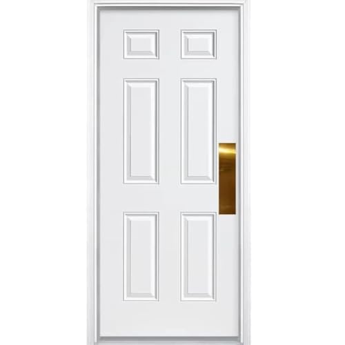 Deck the Door Decor | Door Push Plate - 3M Adhesive Mount - Multiple Sizes & Finishes (Shiny Brass, 3 x 12) - color: Shiny Brass, size: 3 x 12"