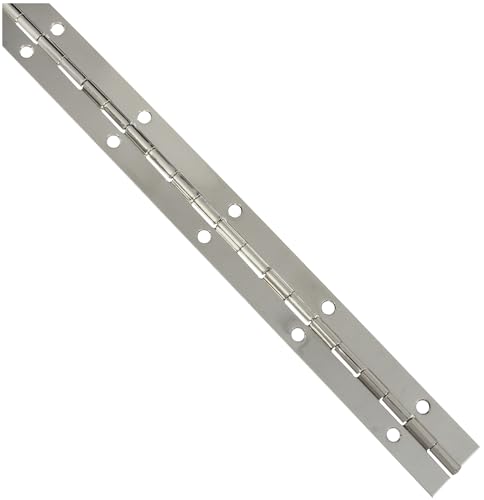National Hardware N265-371 V570 Continuous Hinge in Nickel,1-1/16" x 12" - color: Nickel, size: 1-1/16" x 12", style: National Packaging