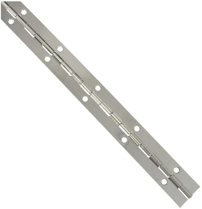 National Hardware N265-371 V570 Continuous Hinge in Nickel,1-1/16" x 12" - color: Nickel, size: 1-1/16" x 12", style: National Packaging