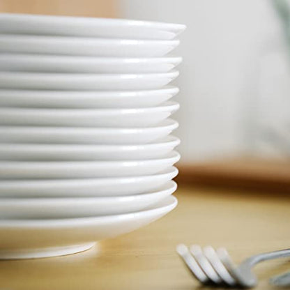 BTaT- White Dessert Plates, 8 inch, Set of 12, Small Plates for Appetizers (Pack of 2) - color: White, size: 8 inch, Set of 12 (Pack of 2)