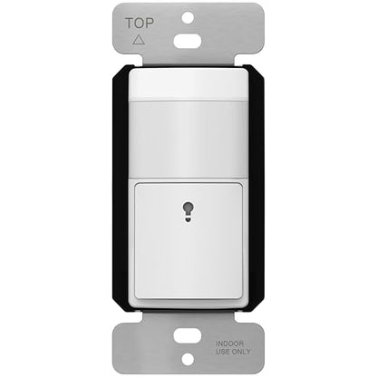 TOPGREENER PIR Motion Sensor Light Switch, No Neutral No Ground Wire, White - color: White, size: 1 Pack