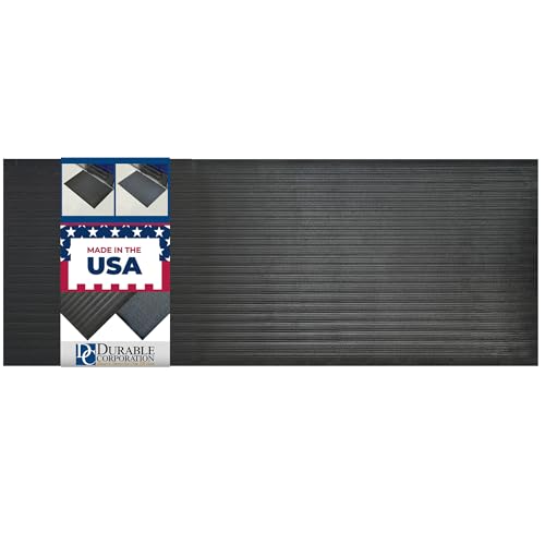 Durable Sponge Vinyl 3/8" Anti-Fatigue Mat, 36" x 120", Black - size: 120"L x 36"W x 0.4"Th