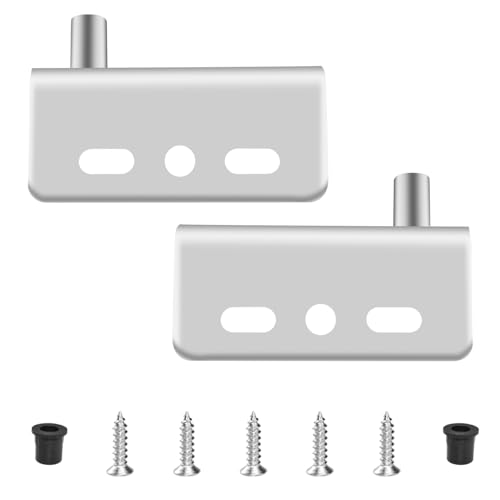 Door Pivot Hinges with Bushing for 8mm Hole, Silver - color: Silver