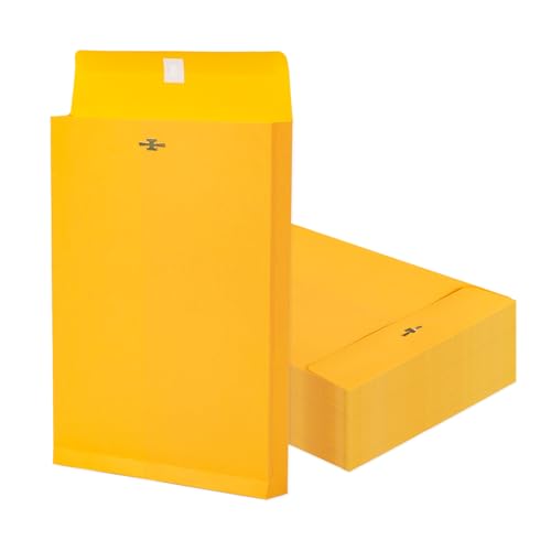 Goefun 50 Pack 9x12 Expanable Manilla Envelopes - color: Yellow-50 pack, size: 9x12