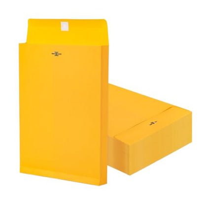 Goefun 50 Pack 9x12 Expanable Manilla Envelopes - color: Yellow-50 pack, size: 9x12