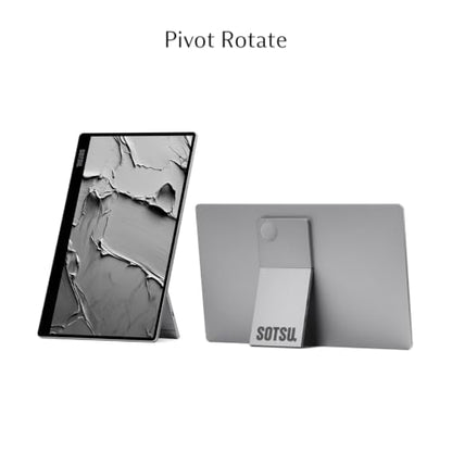 SOTSU FlipAction Go 14" Portable Monitor FHD 400 Nits USB-C Mini HDMI - color: Silver