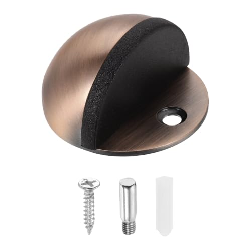 uxcell Low Dome Floor Door Stop, 45mm Dia. Stainless Steel Door Stopper - color: Red Bronze