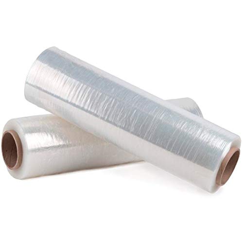 APQ Blown Machine Stretch Film 20" x 5000'. Clear Machine Stretch Wrap, 90 Gauge. Tear Resistant Residue Free Film for Shipping, Wrapping. Industrial Grade Pallet Shrink Wrap Film for Irregular Loads - color: Transparent, size: 20" x 5000' / 90 gauge