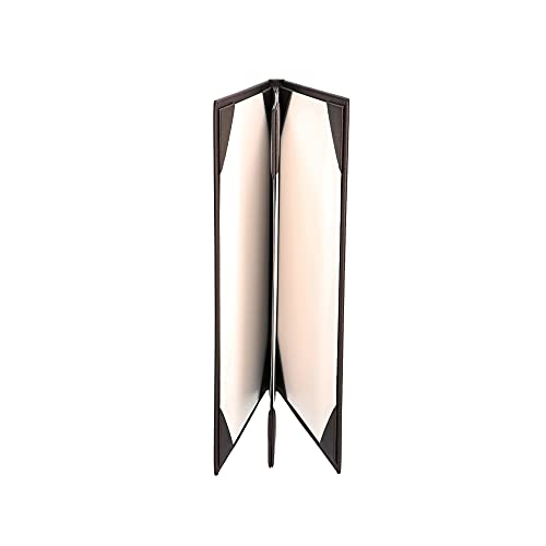 Menu Covers Made of Premium Faux Leather (10-Pack) - 8.5" X 14" (Black, 4 Views) - color: Black, size: 4 Views