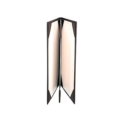 Menu Covers Made of Premium Faux Leather (10-Pack) - 8.5" X 14" (Black, 4 Views) - color: Black, size: 4 Views