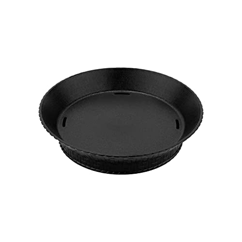 G.E.T. RB-892-BK Round Serving Basket with Base, 9", Black (Set of 12) - color: Black, size: 9 inches, style: Set of 12