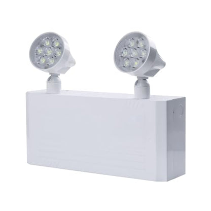 GZRUIYANG Emergency Lights with Remote Capabilities, Battery Pack, 6V DC Output, Commercial Battery Unit Emergency Lights with 2 by 5 watts Head, Up to 700 Lumens - size: Battery Unit Double Head, with Remote Capability