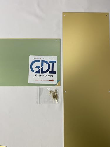 Don-Jo GDI Hardware - Metal Aluminum Kick Plate - 3/64-inch Thick - Choose The Height and Width for Your Door (Brass Tone, 6'' X 32'') - color: Brass Tone, size: 6" X 32"