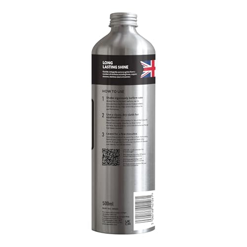 Jenolite Liquid Metal Polish 500 ml / 16.9 fl oz. Multi‑Purpose for Silver