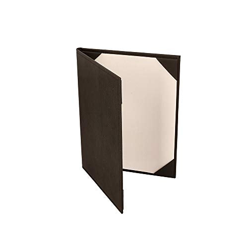 Menu Covers Made of Premium Faux Leather (10-Pack) - 8.5" X 11" - 2 Views - Brown - color: Brown, size: 2 Views