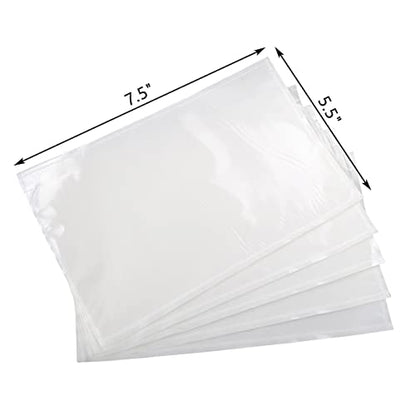 RyhamPaper Packing List Envelopes, Clear 7.5" x 5.5" Self Adhesive Shipping Labels Envelope Pouches (1000 Pack) - size: 1000 Pack