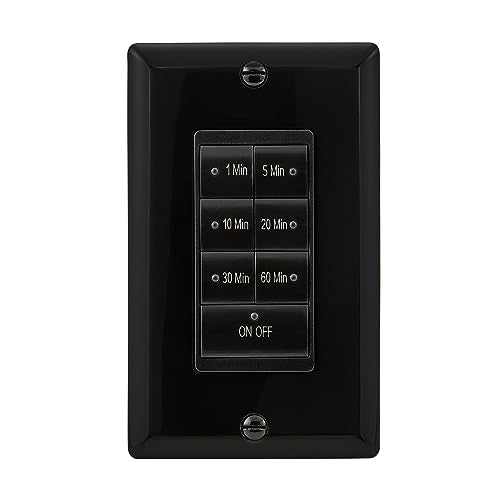 Maxxima 1875 Watt 7 Button Countdown Timer Switch, Max 60 Min Delay, Black