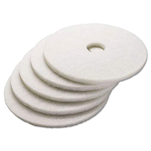 Boardwalk 4012WHI Standard 12-Inch Diameter Polishing Floor Pads White 5/Carton