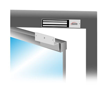 Visionis Electromagnetic Lock, 600 lbs, L and Z Bracket, Inswing, Silver - size: Silver Maglock & Bracket