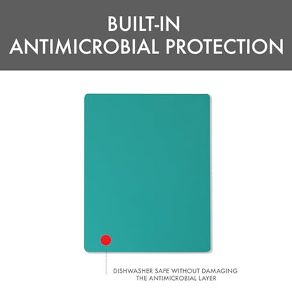 Dexas NSF Certified Polysafe Pastry Board, 16 x 20 inches, Reversible Kitchen Cutting Board, Teal Green - color: Teal Green, size: 20"L x 16"W