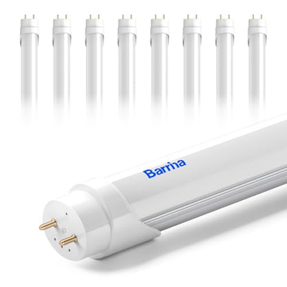 Barrina T8 LED Bulbs 4 Foot, 24W 3200LM, 6000K Bright Light, Ballast Bypass - color: 6000k, size: 4FT-8 Packs