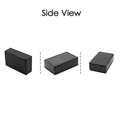 LeMotech Project Box, 5 Pieces ABS Electrical Box Small Junction Box for Electronics PCB Case,Electronic Hobby Box Black, Outside Size 2.8 x 1.7 x 0.9 inch (72x 42x 23 mm) - size: 2.8" x 1.7" x 0.9"(5pc)