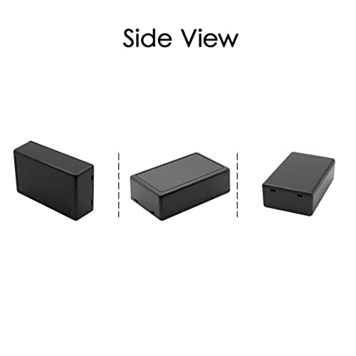 LeMotech Project Box 10 Pieces ABS Plastic Electrical Project Case Small Junction Box for Electronics Black 2.8 x 1.7 x 0.9 inch (72x 42x 23 mm) - size: 2.8" x 1.7" x 0.9"(10pc)